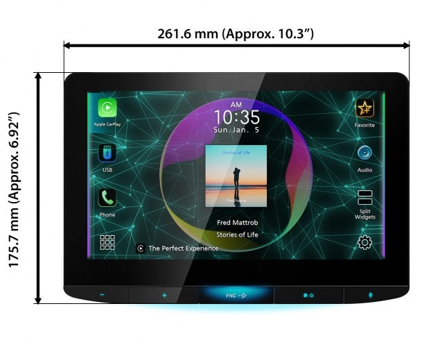 JVC KW-Z1000W 10.1" DMR | Wireless Carplay