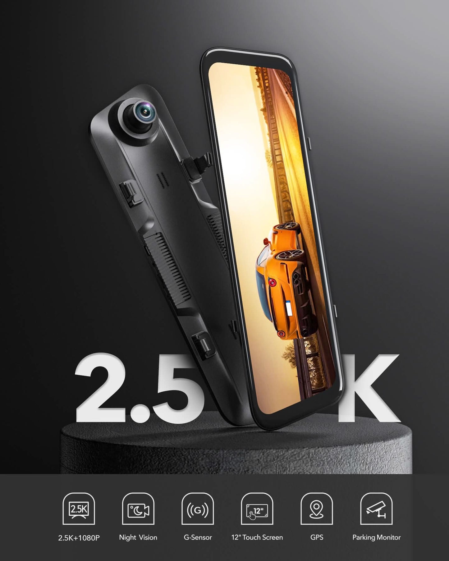 Wolfbox 840H Mirror Dashcam