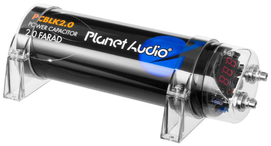 Planet Audio PCBLK2.0 2 Farad Capacitor w/Digital Display