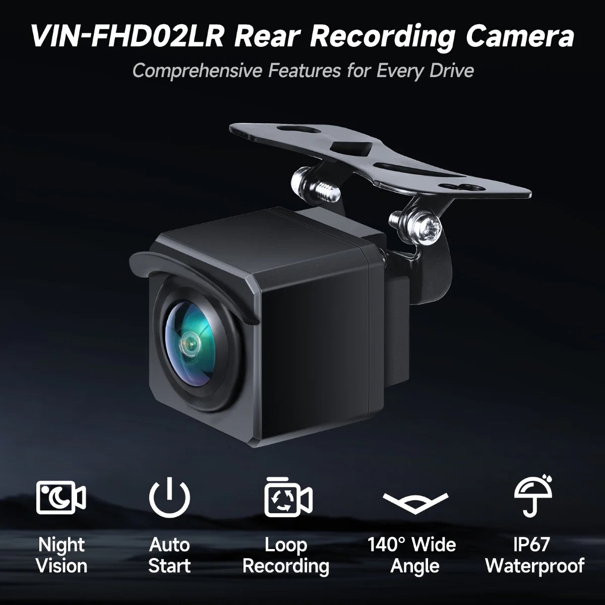 Vinland VIN-FHD02LR Rear Recording Camera FHD 1080P Real-Time Recording