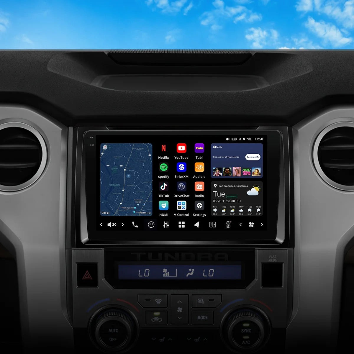 Vinland V13TU209N | VISION 9" Custom-Fit Car Stereo for Toyota Tundra 2014-2021